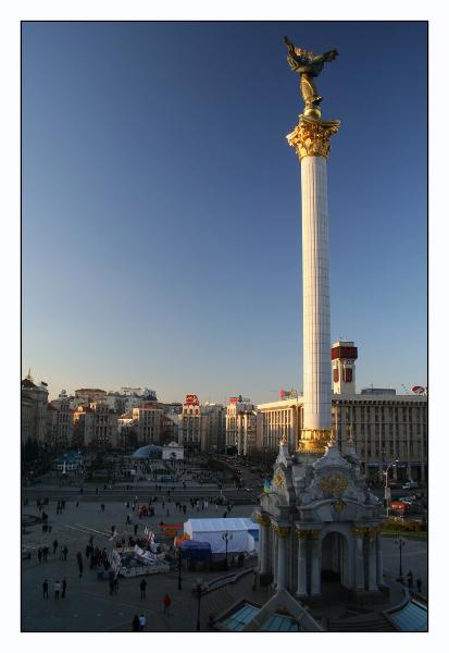 The whole square, where hundreds of thousands of people thronged two years ago.