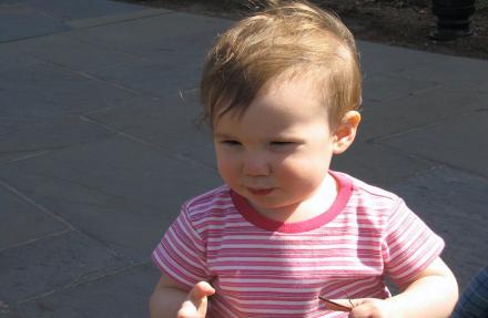 Just a shot of Audrey outside that Laura took.  I just like it, that's all.