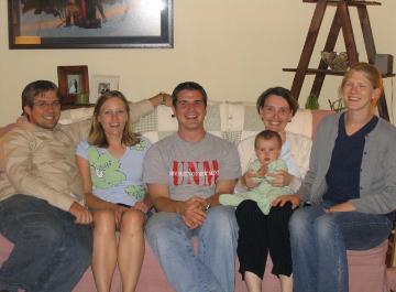 From left to right, John, Liz, Ryan, Laura (Audrey), and Johanna.  Old roommates whom we wanted to catch up with and Liz's new husband whom we wanted to meet.