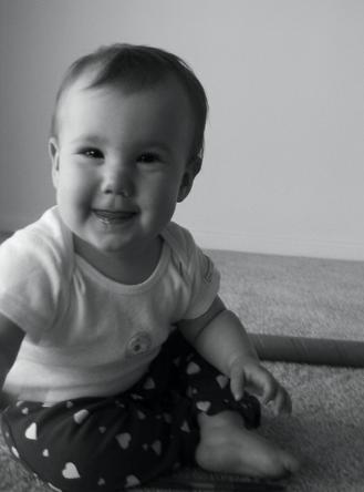 Audrey liked moving all over the apartment when we didn't have any furniture.