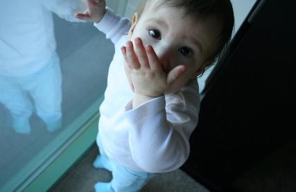 Audrey got caught hiding in her secret hiding place between the porch window and the back of the piano.