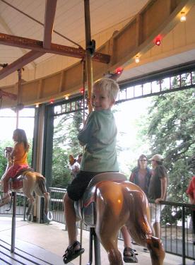 Travis on the carousel, too. 