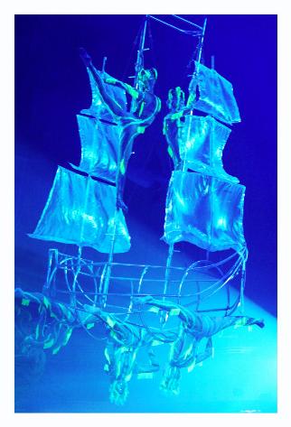 They had this big pirate ship trapeeze with five trapeeze artists.