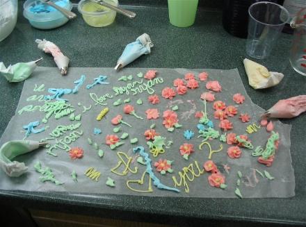 Like I said, a lot of kitchen shots!  This is practicing with the icing.