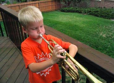 Although the trumpet is Daniels, he had already disappeared by the time I got the camera out...